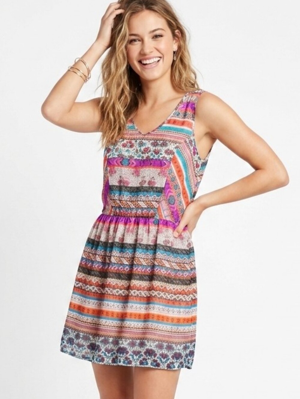 American Rag Bohemian Print Mini Dress